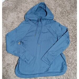 Zelos Women's M Active Pullover Hoodie Blue Thumb Holes Long Sleeve Lightweight
